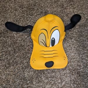 Authentic Walt Disney Parks Adult Pluto Foam Hat Floppy Ears Long bill